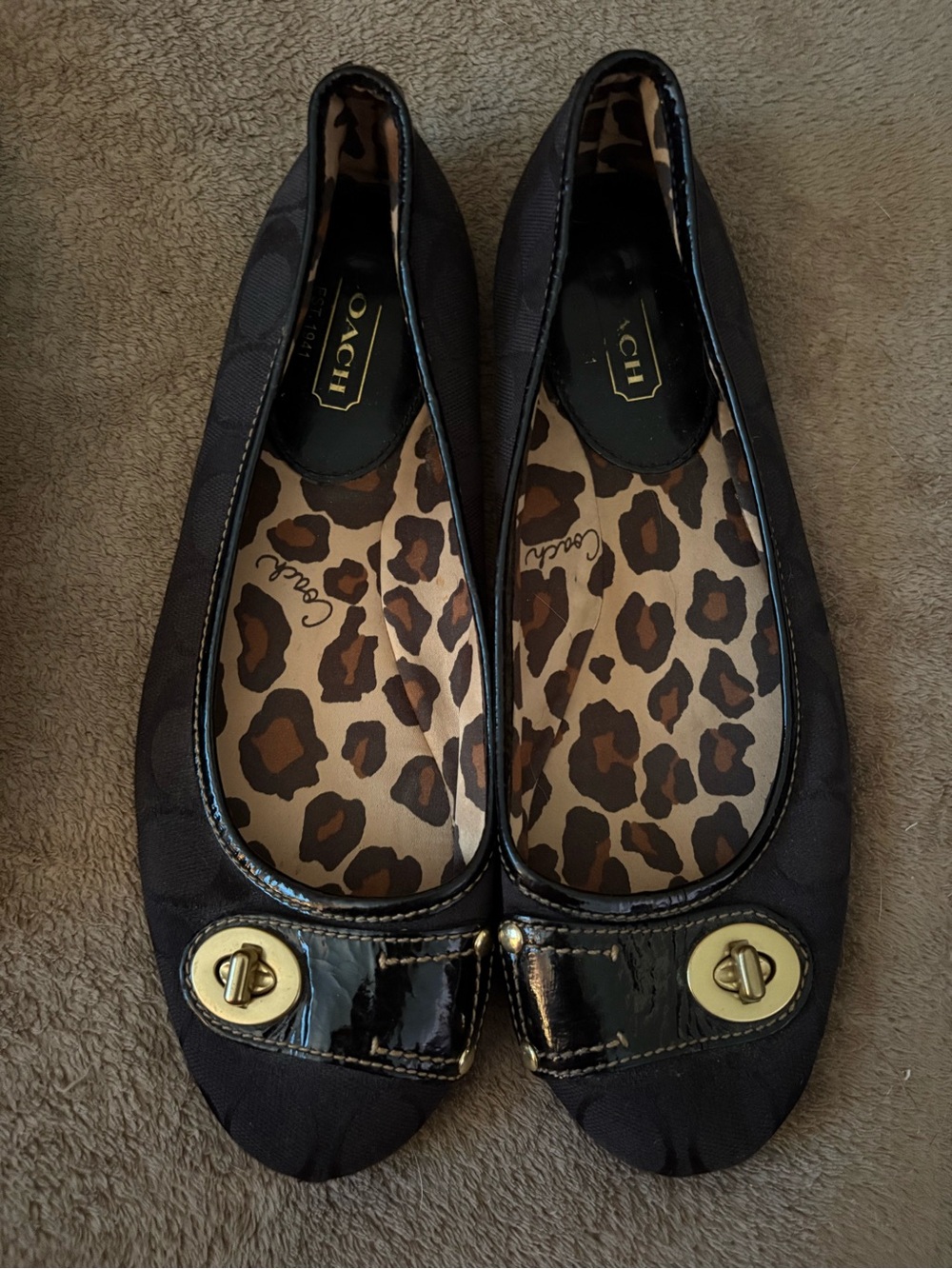 Coach Black Ballet Flats